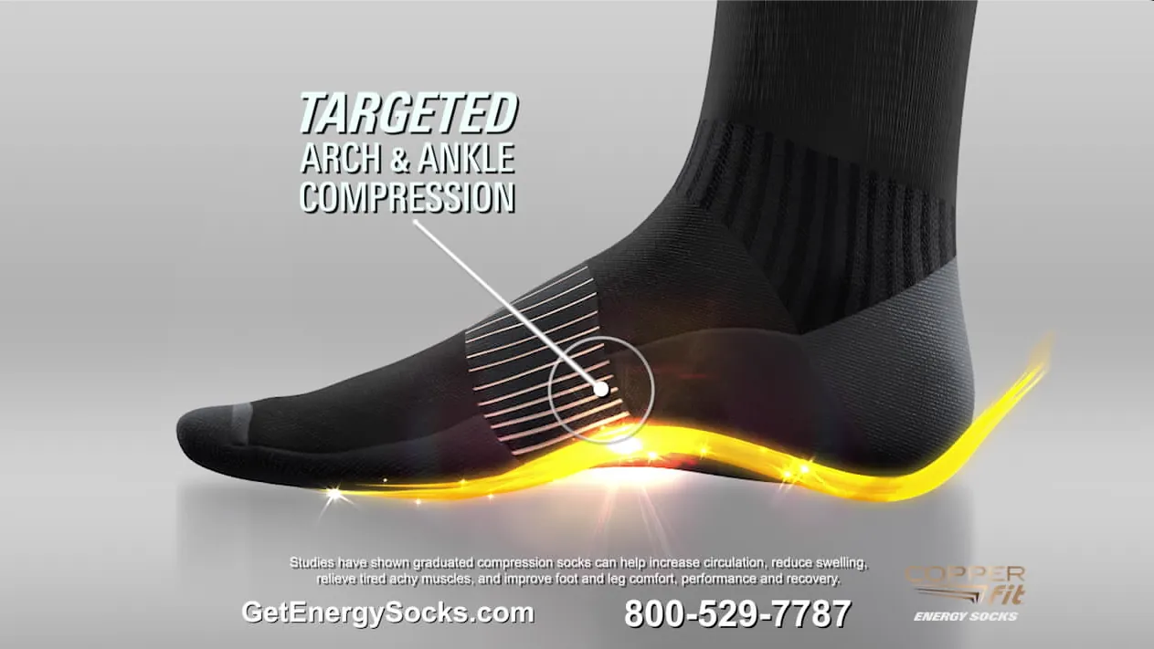 Copper Fit Energy Socks — Commercial still